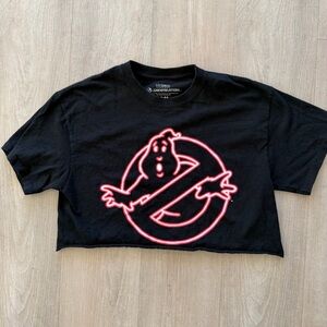 Ghostbuster crop black tshirt small